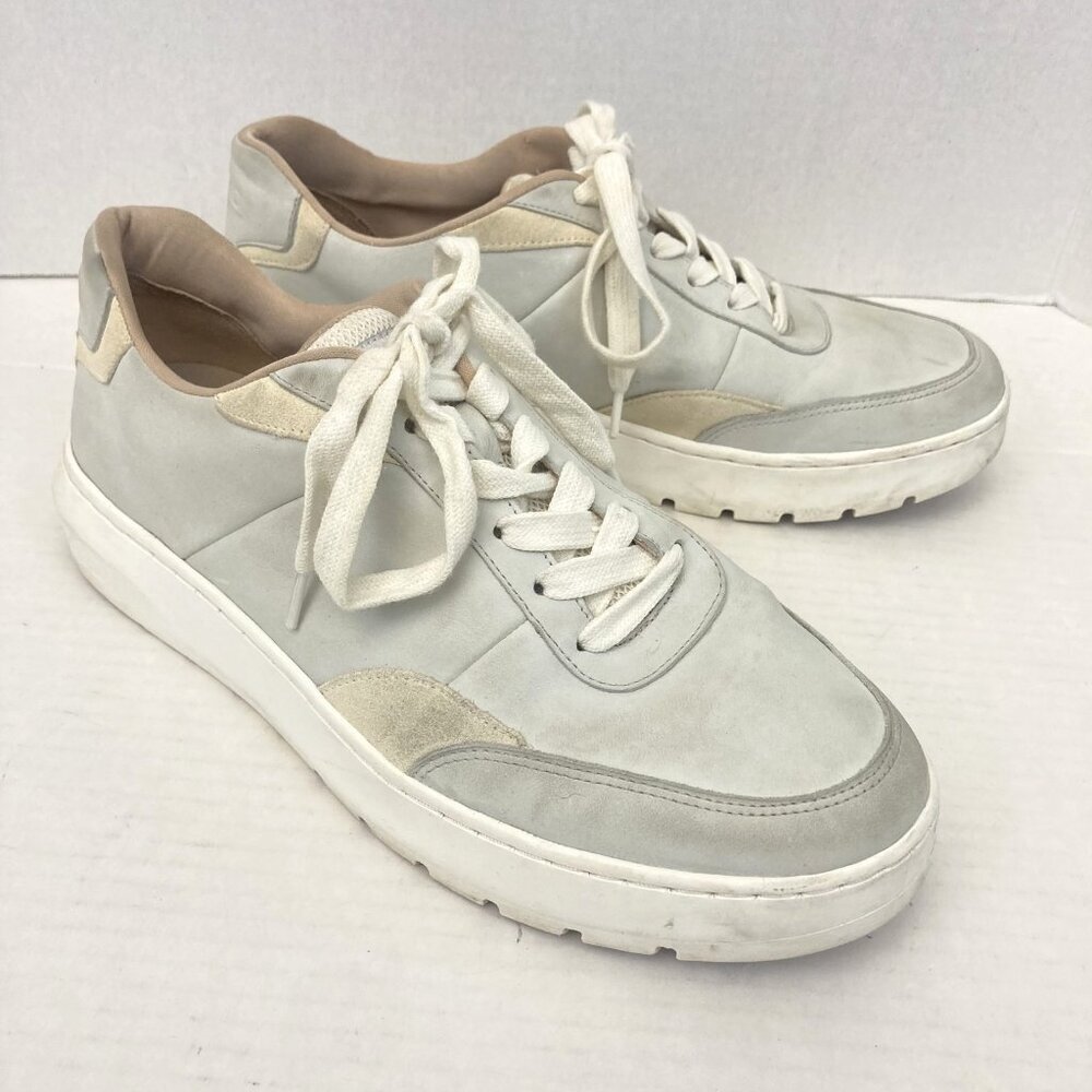 Vionic Elsa Shoes Womens Size 9 Light Gray Leather Comfort Sneakers Casual Low - Picture 1 of 16
